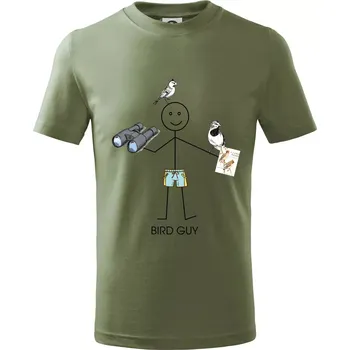 Chlapecké oblečení Bird guy - Tričko dětské bavlněné - 98 cm / 2 roky ( Khaki )