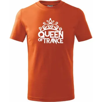 Queen of Trance - Tričko dětské bavlněné - 104-110cm / 3-4 roky ( Oranžová )