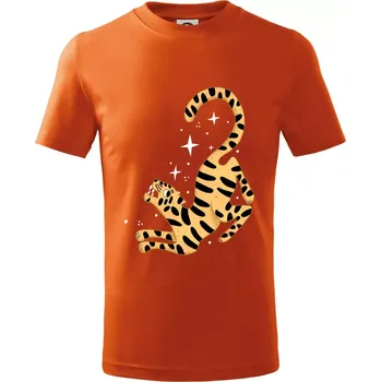 Chlapecké tričko Tygr s hvězdami (studio-arte.cz) - Tričko dětské bavlněné - 98 cm / 2 roky ( Oranžová )