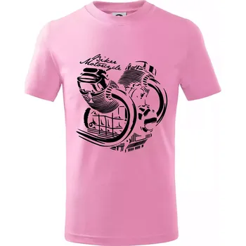 Chlapecké tričko Biker Motorcycle motor - Tričko dětské bavlněné - 98 cm / 2 roky ( Růžová )