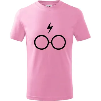Chlapecké tričko Harry - Brýle - Tričko dětské bavlněné - 98 cm / 2 roky ( Růžová )