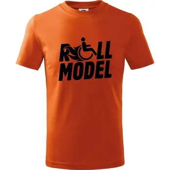 Roll model - Tričko dětské bavlněné - 122 cm/6 let ( Oranžová )