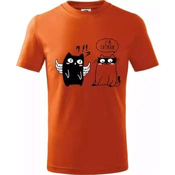 Chlapecké tričko Catman - Tričko dětské bavlněné - 158 cm/12 let ( Oranžová )