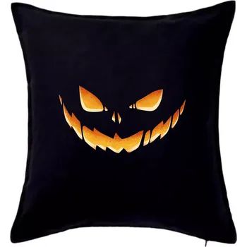 Polštář Svítící dýně - Polštář 50x50 - 50x50 - Pouze potah ( Černá )