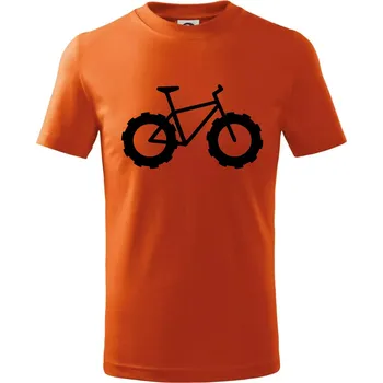 Chlapecké tričko Fatbike - Tričko dětské bavlněné - 104-110cm / 3-4 roky ( Oranžová )