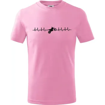 Enduro EKG - Tričko dětské bavlněné - 98 cm / 2 roky ( Růžová )