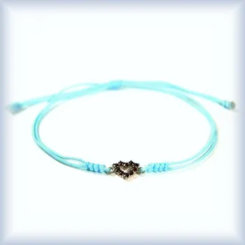 Náramek bílé zlato světle červená