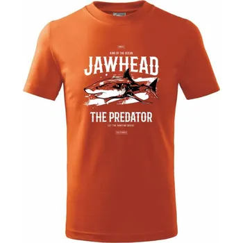 Shark jawhead - Tričko dětské bavlněné - 146 cm/10 let ( Oranžová )