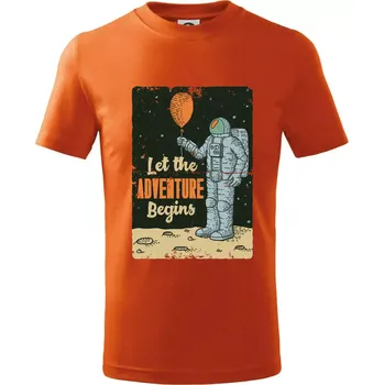 Chlapecké tričko Astronaut balón - Tričko dětské bavlněné - 158 cm/12 let ( Oranžová )