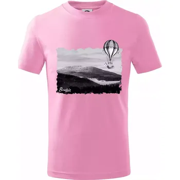 Retro Boubín - Tričko dětské bavlněné - 98 cm / 2 roky ( Růžová )