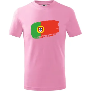 Chlapecké tričko Portugalsko vlajka - Tričko dětské bavlněné - 98 cm / 2 roky ( Růžová )