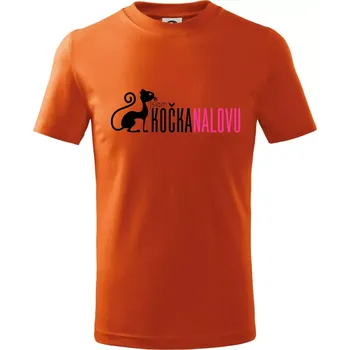 Chlapecké tričko Jsem kočka na lovu - Tričko dětské bavlněné - 146 cm/10 let ( Oranžová )