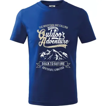 Outdoor Adventure back to nature - Tričko dětské bavlněné - 98 cm / 2 roky ( Královská modrá )