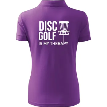 Disc golf is my therapy - Polokošile dámská Pique Polo - XS ( Fialová )