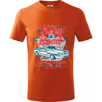 King Of The Road - Tričko dětské bavlněné - 98 cm / 2 roky ( Oranžová )