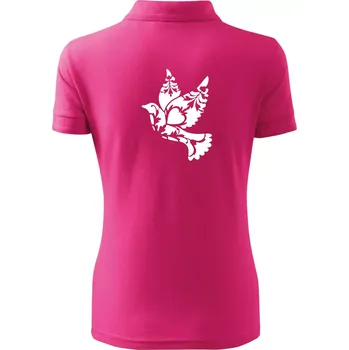 Ptáček vzorovaný - Polokošile dámská Pique Polo - L ( Purpurová )