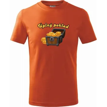 Úplný poklad - Tričko dětské bavlněné - 158 cm/12 let ( Oranžová )