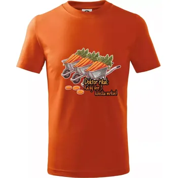 Chlapecké tričko Doktor říkal - 3 kolečka mrkve - Tričko dětské bavlněné - 98 cm / 2 roky ( Oranžová )