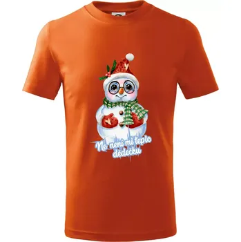 Chlapecké oblečení Ne, není mi teplo dědečku - Tričko dětské bavlněné - 122 cm/6 let ( Oranžová )