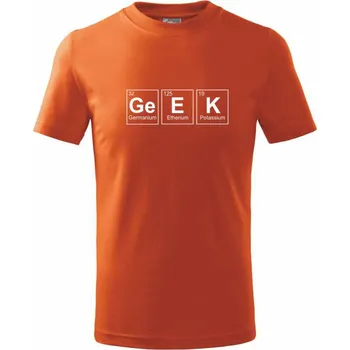 Chlapecké oblečení Geek - periodická tabulka - Tričko dětské bavlněné - 134 cm/8 let ( Oranžová )