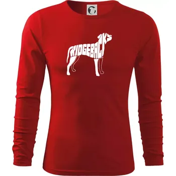 Pánská móda Ridgeback - Triko s dlouhým rukávem FIT-T long sleeve - S ( Červená )