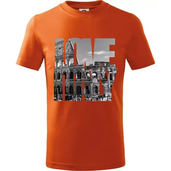 Chlapecké tričko Love italy - colosseum - Tričko dětské bavlněné - 158 cm/12 let ( Oranžová )