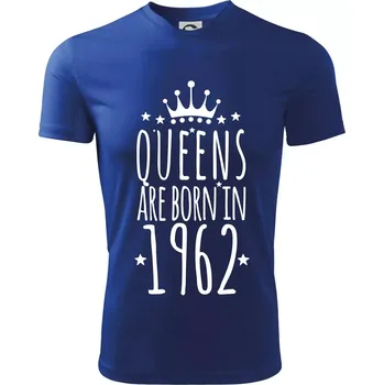 Queens are born in 1962 - Dětské triko sportovní (dresovina) - 158 cm/12 let ( Královská modrá )