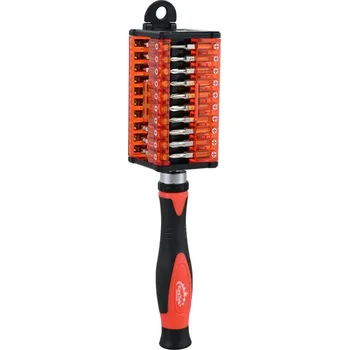 Šroubovák KesTek Ráčnový šroubovák na jemnou mechaniku se zásobníkem s bity, 41-dílná sada