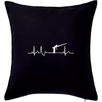 Polštář Ekg pistole na pěnu - Polštář 50x50 - 50x50 - Pouze potah ( Černá )