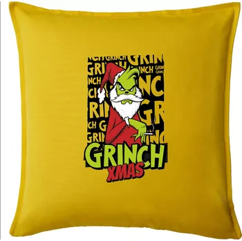 Polštář Grinch Xmas - Polštář 50x50 - 50x50 - Pouze potah ( Žlutá )