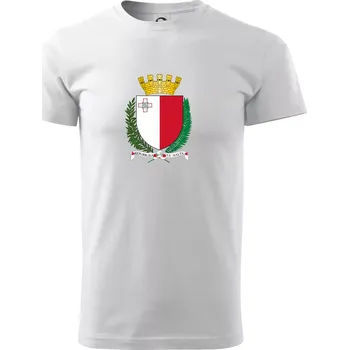 Pánské tričko Malta - statní znak - Triko extra velké (5-8XL) - 7XL ( Bílá )