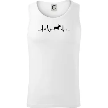 Pánské termoprádlo EKG Francouzský buldoček z boku - Tílko pánské Core - M ( Bílá )