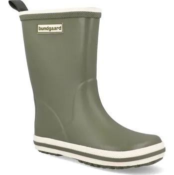 Chlapecké holínky Barefoot dětské gumáky Bundgaard - Charly High Army zelené Velikost: 29