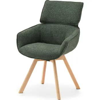 Křeslo Mebel Partner Doris (zelená + dub)
