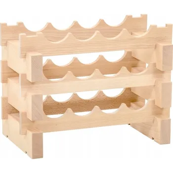 Stojan na víno Stojan na víno bukový přírodní MOON na 12 lahví / 3x4