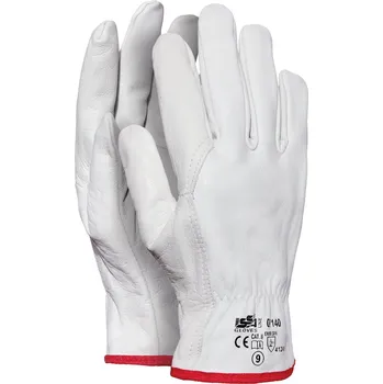 Pracovní rukavice RUKAVICE PRACOVNÍ CEZAR vel. 9 bílé kožené ( ISSA )