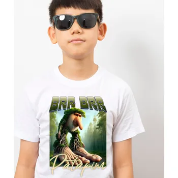 Pánské tričko Tričko Italian Brainrot - Brr Brr Patapim Barva: Bílá, Velikost: 2XL, Střih: Dámské