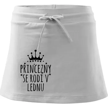 Dámská sukně Princezny se rodí v lednu - Sportovní sukně - two in one - S ( Bílá )