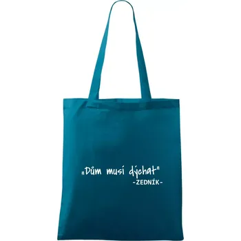 Stavíme svépomoci - Dům musí dýchat - Taška bavlněná - 42 x 38 cm ( Petrolejová )