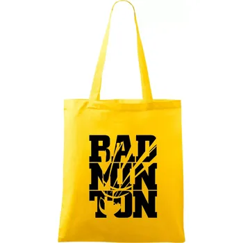 Badminton nápis - Taška bavlněná - 42 x 38 cm ( Žlutá )