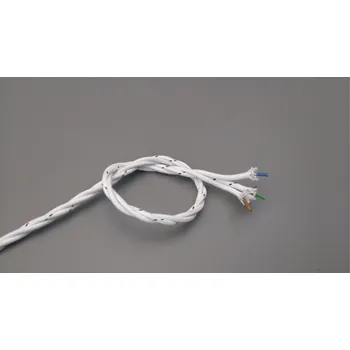 elektrický kabel CA6 vodič opředený 3x0,75mm bílý+ hnědé žilky
