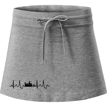 Dámská sukně Ekg rolba - Sportovní sukně - two in one - XS ( Tmavě šedý melír )