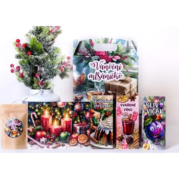 Dárkový potravinový koš LIPOO - DÁRKOVÝ BOX VÁNOČNÍ MLSÁNÍČKO