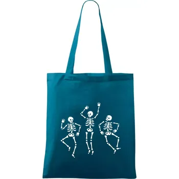 Tancující kostlivci - Taška bavlněná - 42 x 38 cm ( Petrolejová )