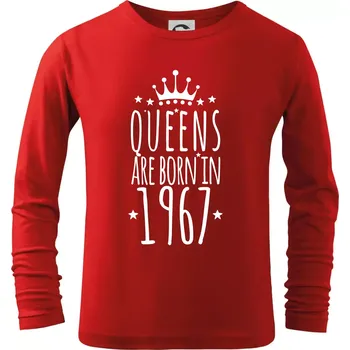 Chlapecké tričko Queens are born in 1967 - Triko dětské Long Sleeve - 122 cm/6 let ( Červená )