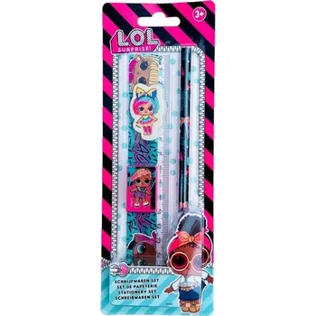 pravítka Toycompany Školní set L.O.L. 4 dílný