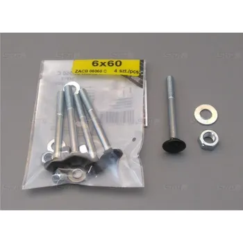 Hřebík Vratový šroub 6x60 černý ZACB 06060 4ks