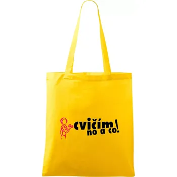 Cvičím no a co! - Taška bavlněná - 42 x 38 cm ( Žlutá )
