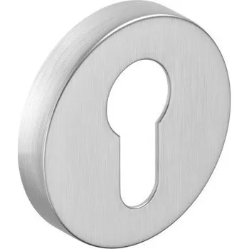 Dveřní kování Rozeta na vložku kulatá chrom kartáčovaný - komplet 2ks