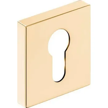 Dveřní kování Rozeta na vložku hranatá mosaz matná - komplet 2ks